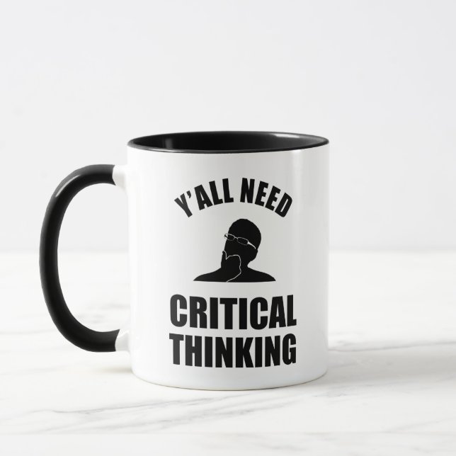 Caneca Vocês todos precisam de pensamento crítico (Esquerda)