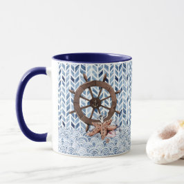 Caneca Volante do navio, estrela, padrão náutico