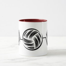 Caneca Voleibol engraçado da escova de pintura - ritmo