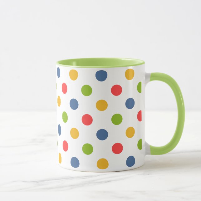 Caneca "Voltar à escola" Pontos coloridos Mug (Direita)