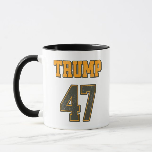 Caneca Voltar Equipe Trump 47 Vintage (Esquerda)