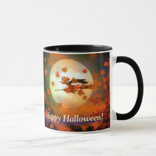 Caneca Voo da Bruxa de Halloween