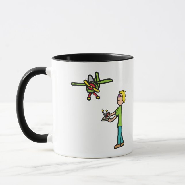 Caneca Voo de avião modelo RC (Esquerda)