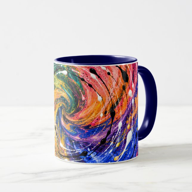 Caneca Vórtice Pintado (Frente Esquerda)
