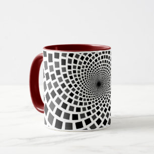 Caneca Vórtice Quadrado Monocromático