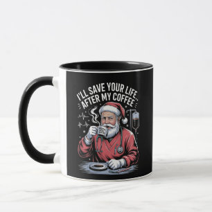 Caneca Vou Salvar Sua Vida Depois Do Meu Café De Natal