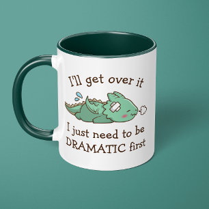 Caneca Vou Superar Isso Dramático Fofo Engraçado Bebê Dra