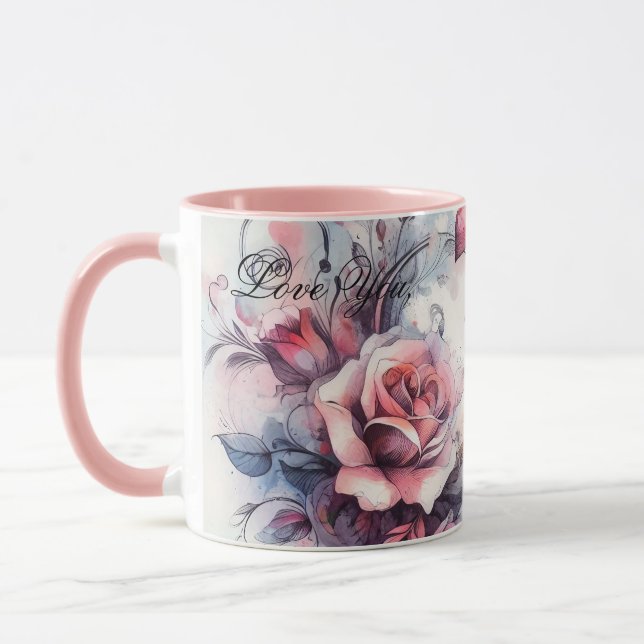 Caneca Vovó Corações Adoram Mug (Esquerda)