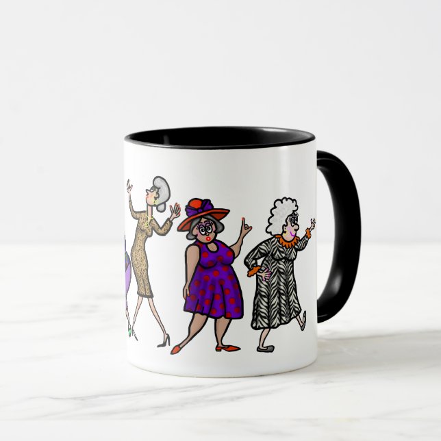 Caneca Vovó de dança divertida (Frente Esquerda)