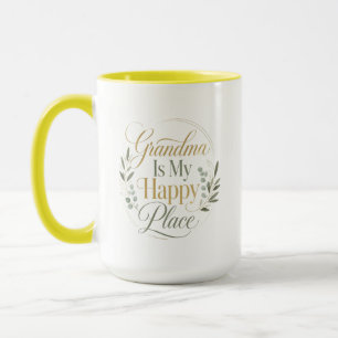 Caneca Vovó é Meu Lugar Feliz Dia das Mães