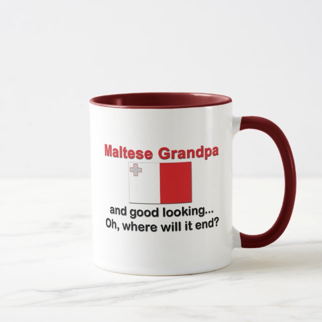 Caneca Vovô maltês bonito (Direita)