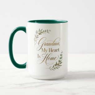 Caneca Vovó Meu Coração Está em Casa Aniversário
