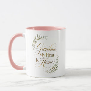 Caneca Vovó Meu Coração Está em Casa Dia das Mães