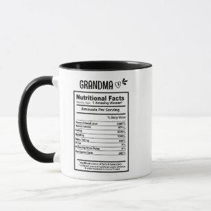 Caneca Vovó Nutrição Fala Café Mug