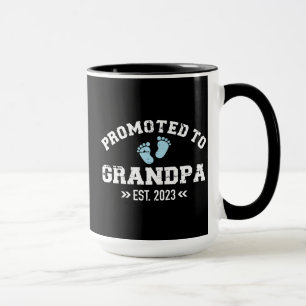 Caneca Vovô promovido. Anúncio da gravidez de 2023