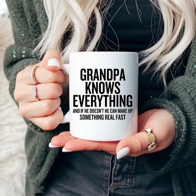 Caneca Vovô Sabe Tudo Engraçado (Criador carregado)