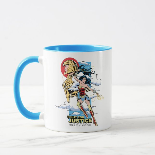 Caneca W84 | Luta Pela Justiça Mulher Maravilha Retrorna (Esquerda)