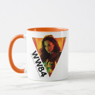 Caneca W84   Mulher Maravilha Vermelha Laranja Caleidoscó