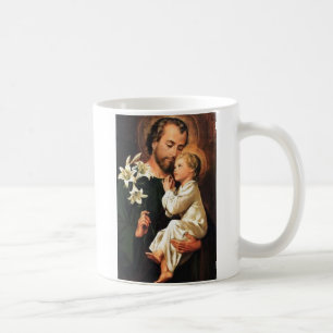 Caneca w/prayer de St Joseph no reverso