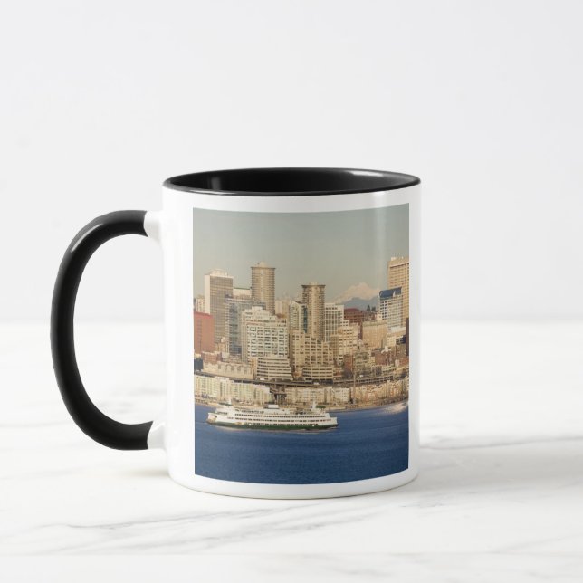 Caneca WA, Seattle, panorama de Seattle e Elliott Bay (Esquerda)