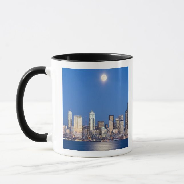 Caneca WA, Seattle, panorama de Seattle e Elliott Bay 3 (Esquerda)