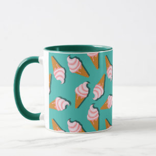 Caneca Waffle cones ice cream and frozen yogurt pattern c