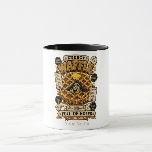 Caneca Waffle de Energia Cheio de Buracos Planilha Divert (Centro)