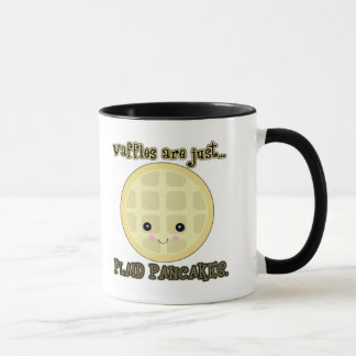 Caneca waffles kawaii são panquecas xadrezes