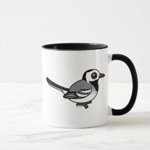 Caneca Wagtail do branco de Birdorable