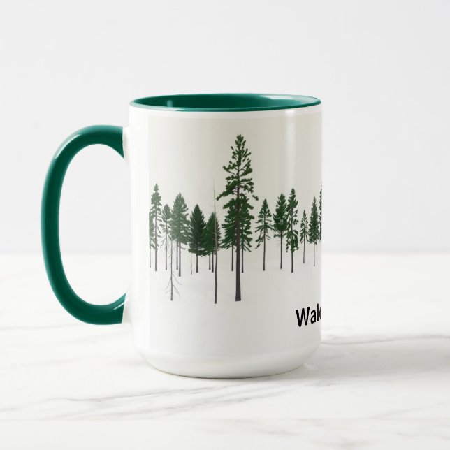 Caneca Waldeinsamkeit Forest Solitude Aesthetic (Esquerda)