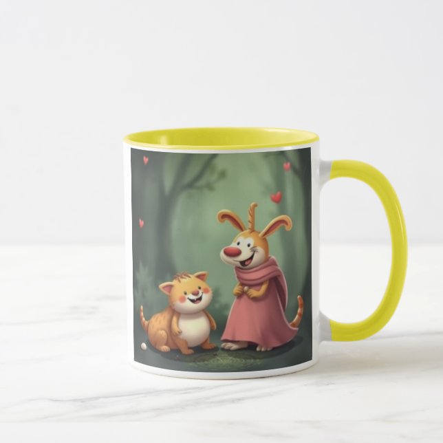 Caneca „Waldfreunde voller Herz – Ein magisches Treffen“ (Direita)