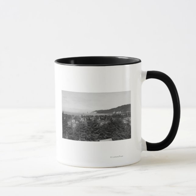 Caneca Waldport, Oregon Town View Olhando para Oeste (Direita)