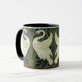 Caneca Walter Crane Swan & Rush and Iris Victorian 