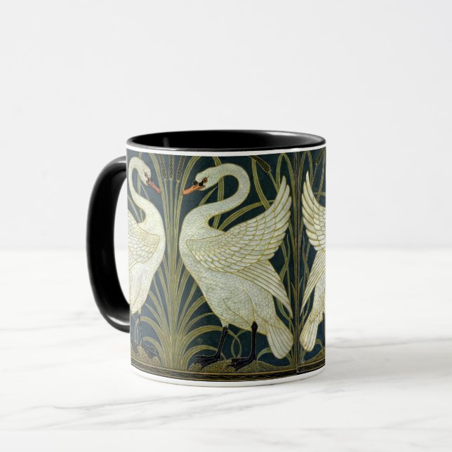 Caneca Walter Crane Swan & Rush and Iris Victorian  (Frente Esquerda)