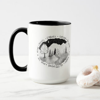 Caneca Wanderlust para Amantes e Aventuros da Natureza