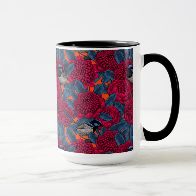 Caneca Waratah Vermelho e forras-de-fada (Direita)