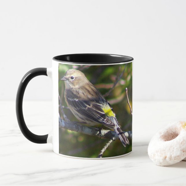 Caneca Warbler Bird Photo Mug (Com Donut)