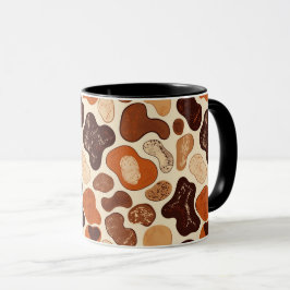 Caneca Warm Neutral Abstract Mug – Modern Organic Pattern