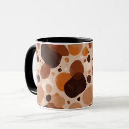 Caneca Warm Pebble Aesthetic Mug – Minimal Abstract Dots