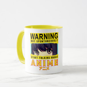 Caneca WarningPode Começar A Falar De Anime De Forma Esp