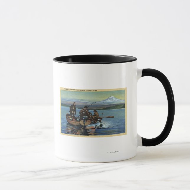 Caneca Washington - Vista dos Pescadores Pegando Salmão (Direita)