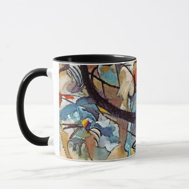 Caneca Wassily Kandinsky - Composição Cinco Arte Abstrata (Esquerda)
