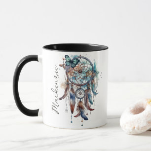Caneca Watercolor Boho Dreamcatcher