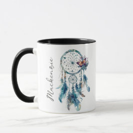 Caneca Watercolor Boho Dreamcatcher