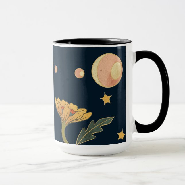 Caneca Watercolor Faecore, Partido Floral (Direita)