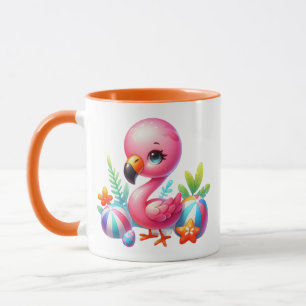 Caneca Watercolor Flamingo Clipart-95059
