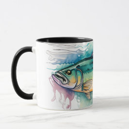 Caneca Watercolor Series: Bass