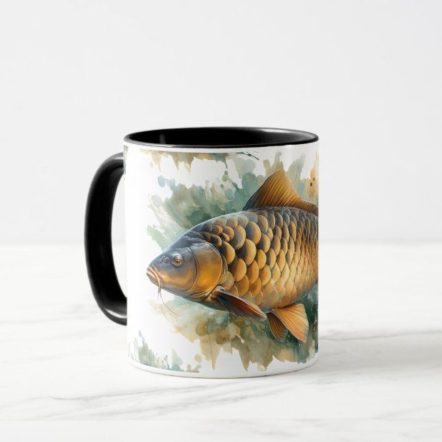 Caneca Watercolor Series: Carp (Frente Esquerda)