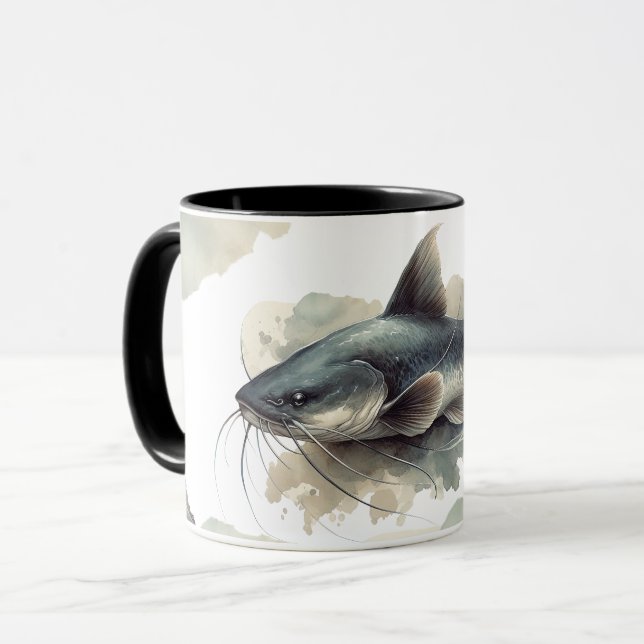 Caneca Watercolor Series: Catfish (Frente Esquerda)