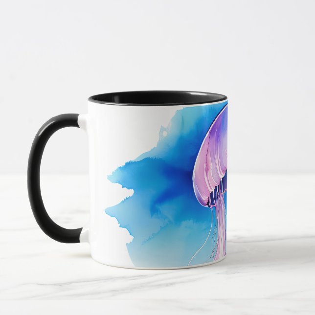 Caneca Watercolor Series: Jellyfish 2 (Esquerda)